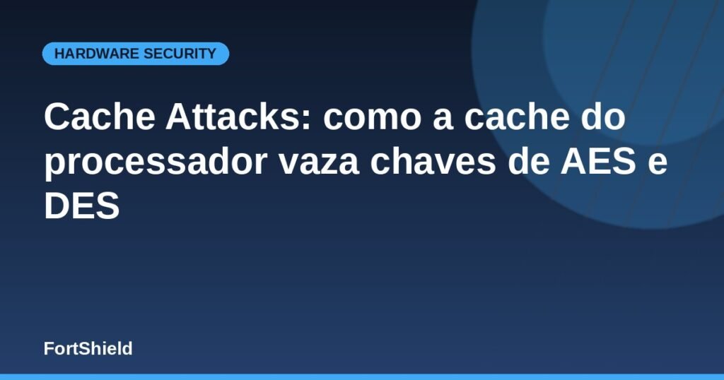 Cache Attacks: como a cache do processador vaza chaves de AES e DES